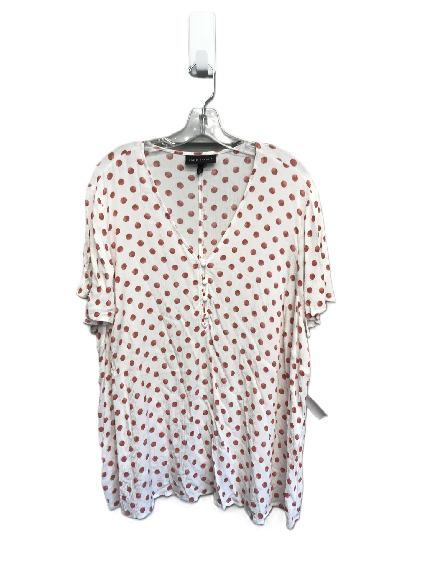 Polkadot Pattern Top Short Sleeve By Lane Bryant, Size: 4x