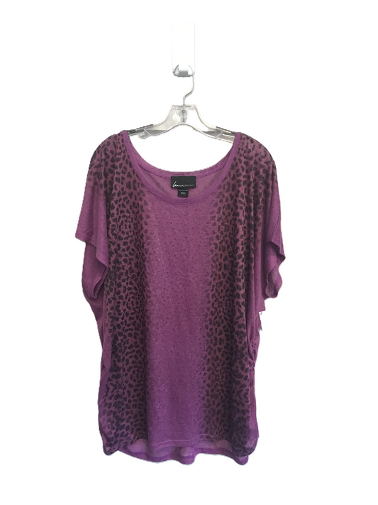 Purple Top Short Sleeve By Lane Bryant, Size: 4x