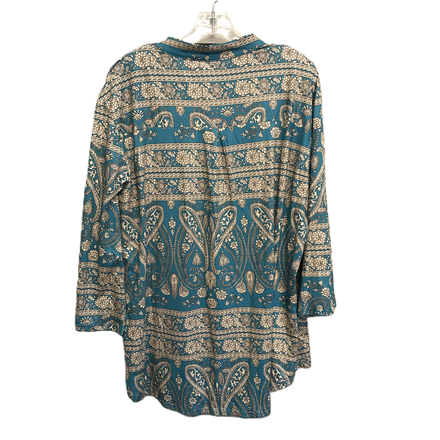 Teal Top Long Sleeve By ZENBRIELE, Size: 3x