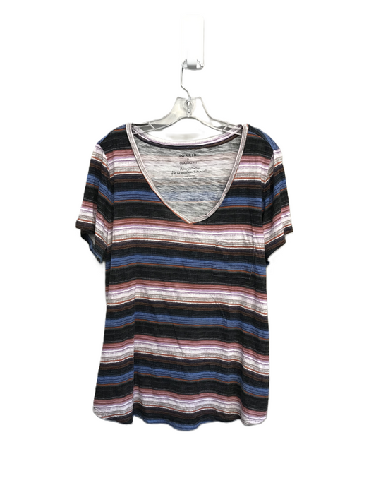 Striped Pattern Top Short Sleeve By Torrid, Size: 2x