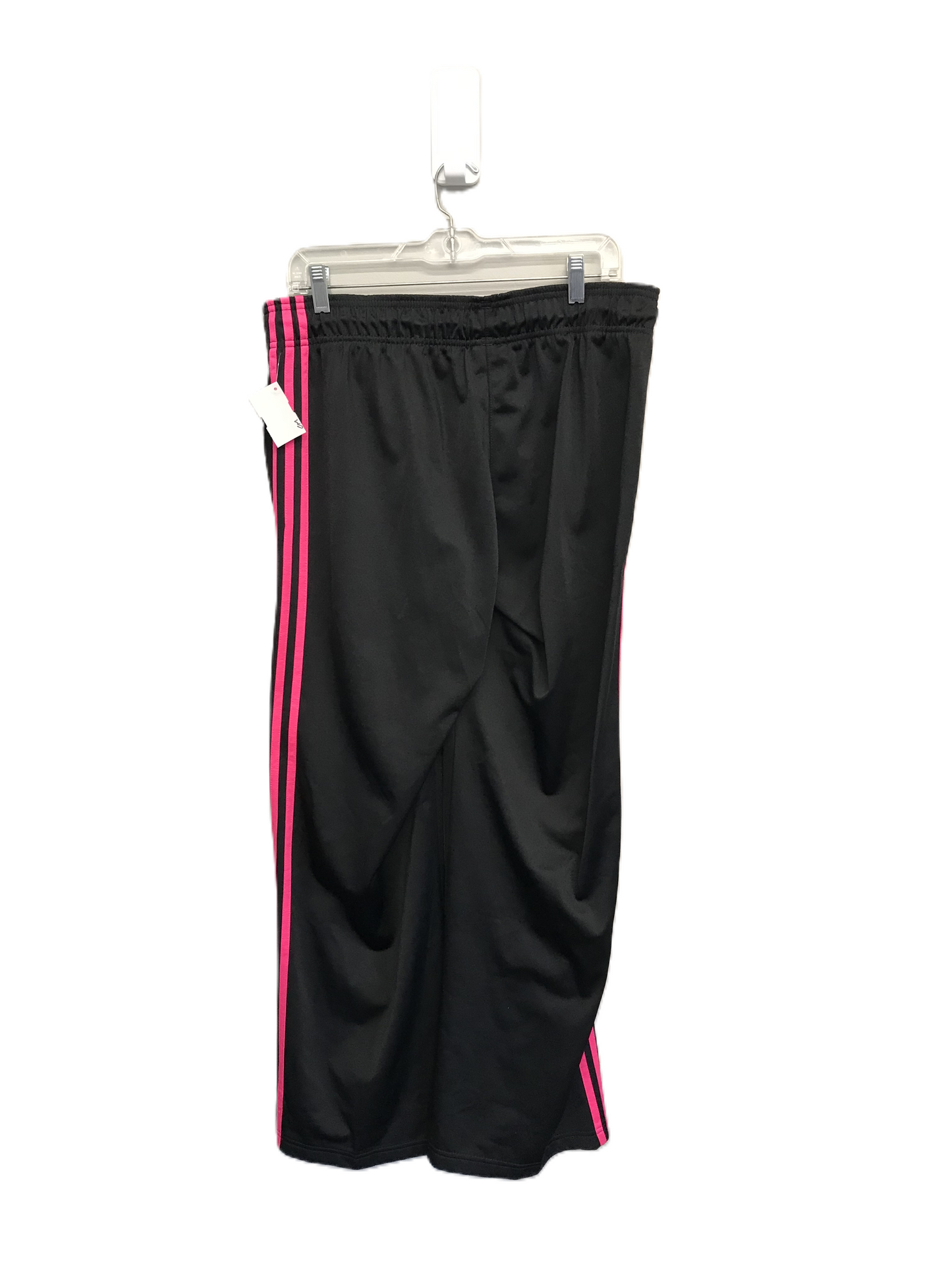 Black & Pink Athletic Pants By Adidas, Size: L