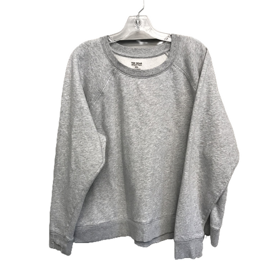 Athletic Sweatshirt Crewneck By Tek Gear In Grey, Size: 1x