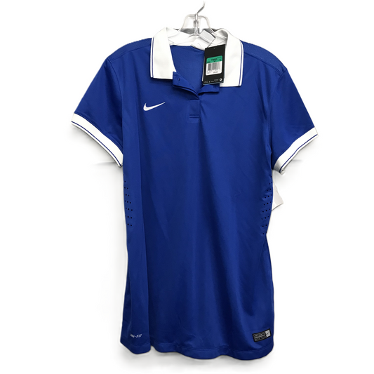 Athletic Top Short Sleeve By Nike In Blue, Size: Xl