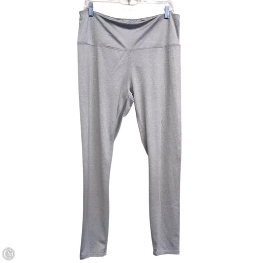 Athletic Leggings By Reebok In Grey, Size: Xl