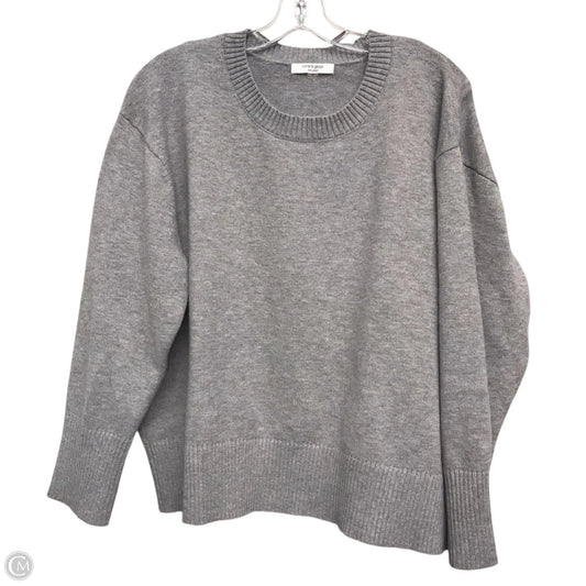 Sweater By Cable And Gauge In Grey, Size: 1x