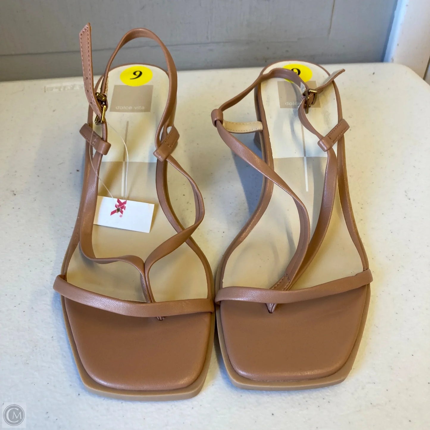 Sandals Heels Block By Dolce Vita In Tan, Size: 9