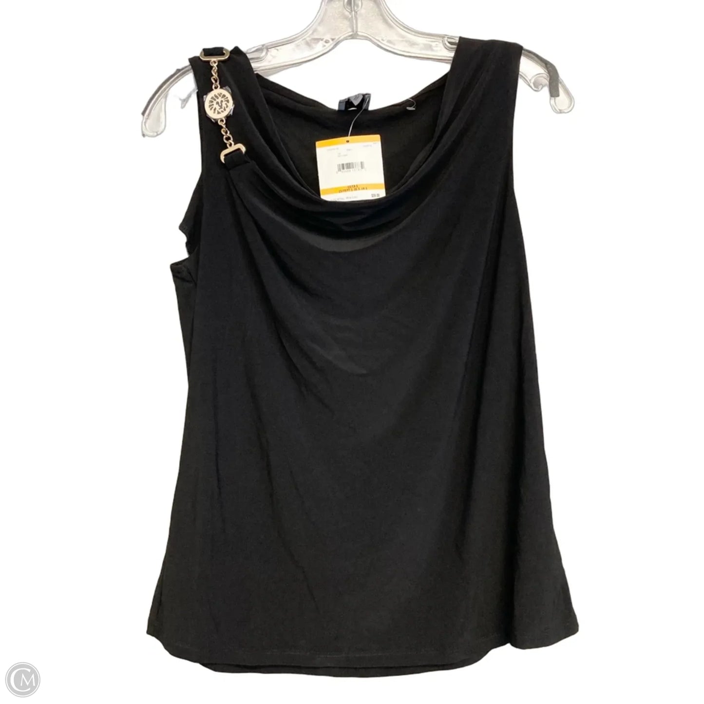 Top Sleeveless By Anne Klein In Black, Size: S