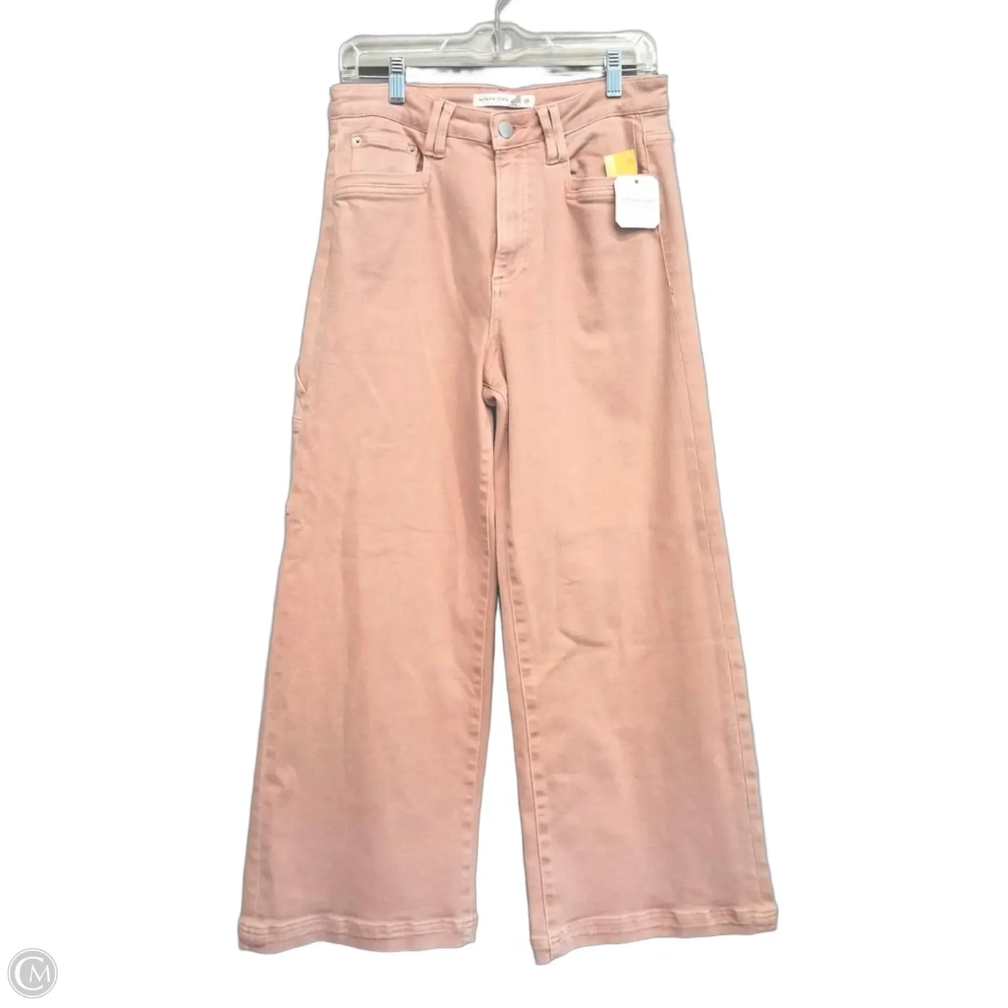 Jeans Wide Leg By Altard State In Pink Denim, Size: 8