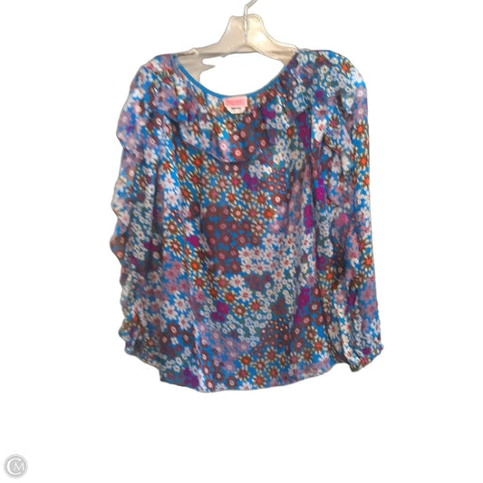 Top Long Sleeve Designer By Kate Spade In Blue & Purple, Size: M
