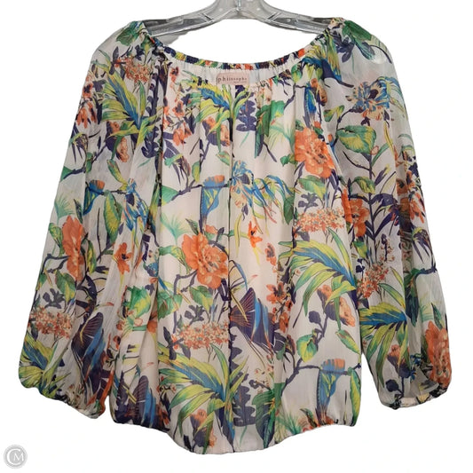 Top Long Sleeve By Philosophy In Multi-colored, Size: S