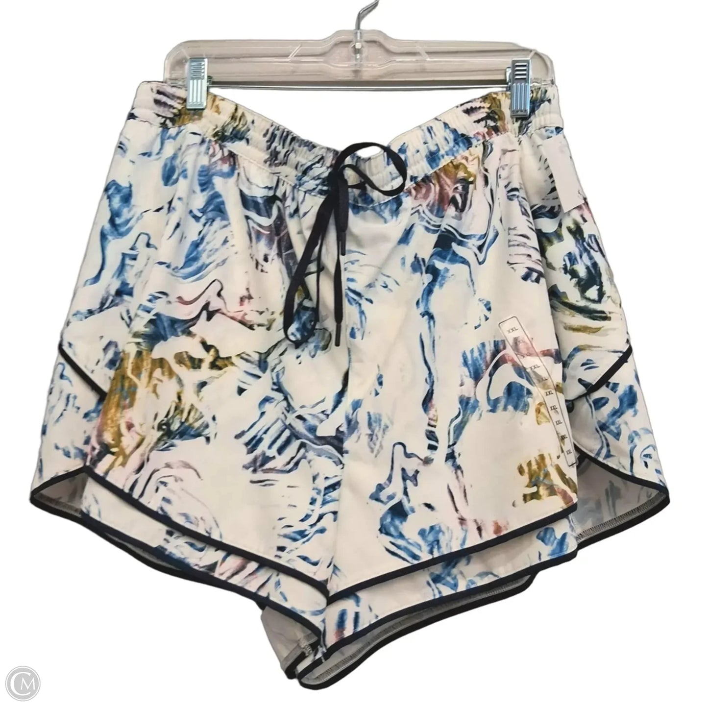 Athletic Shorts By Calia In Blue & White, Size: 1x
