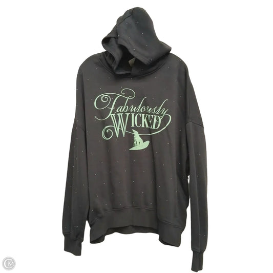 Athletic Sweatshirt Hoodie In Grey, Size: 1x