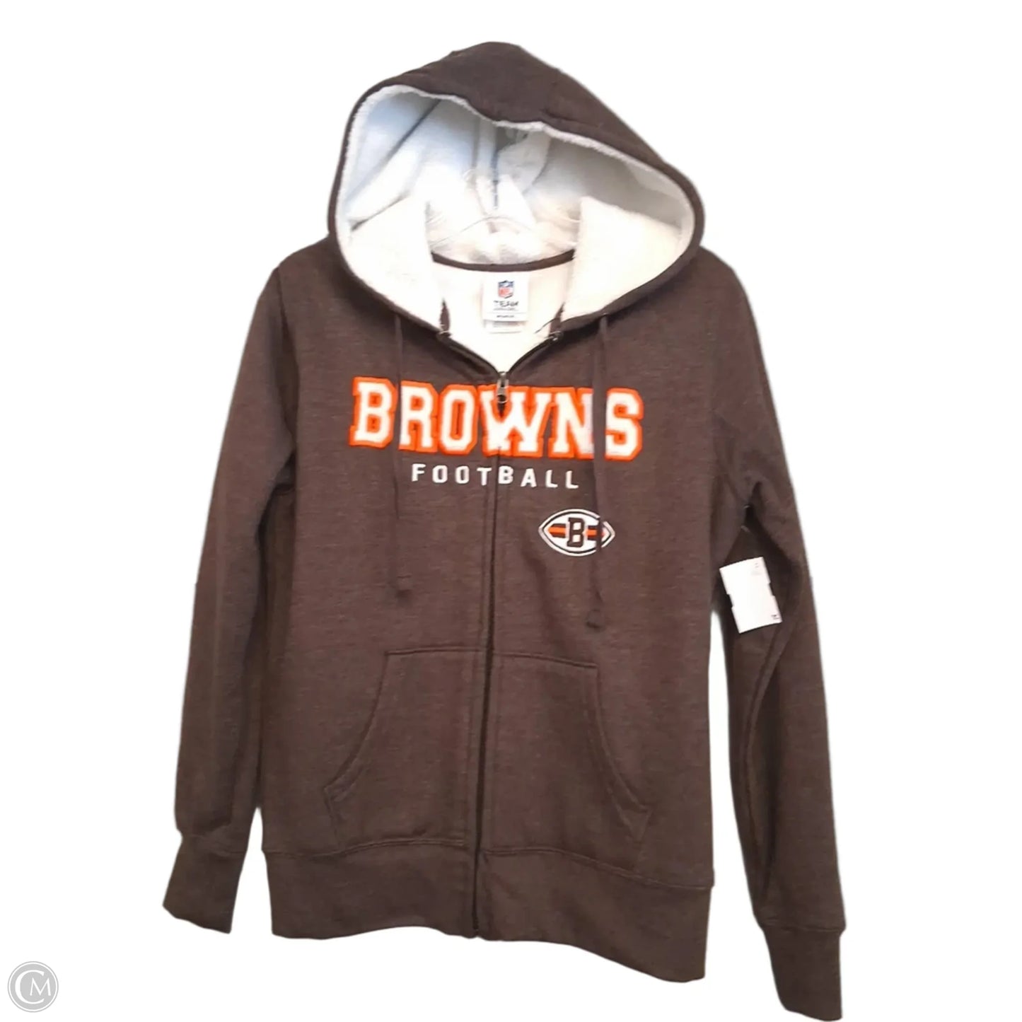 Athletic Jacket By Nfl In Brown, Size: S