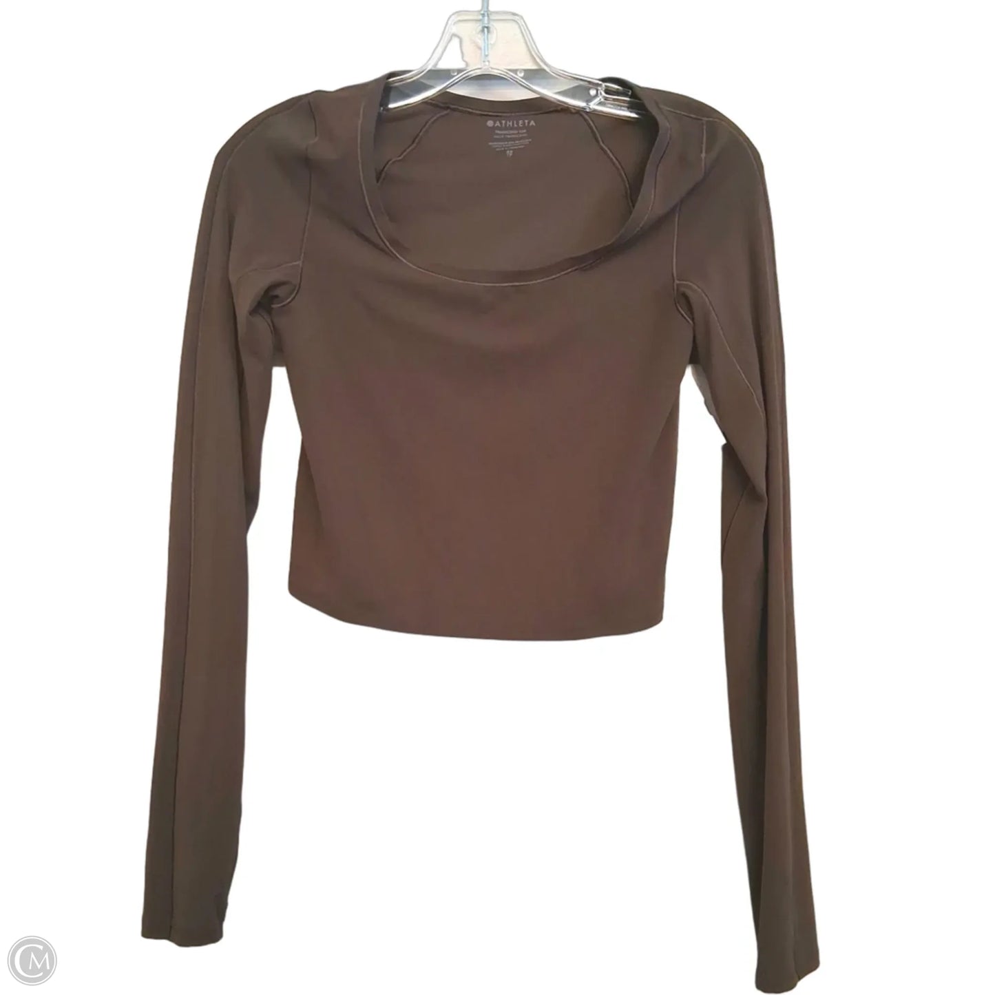 Athletic Top Long Sleeve Crewneck By Athleta In Brown, Size: Xs