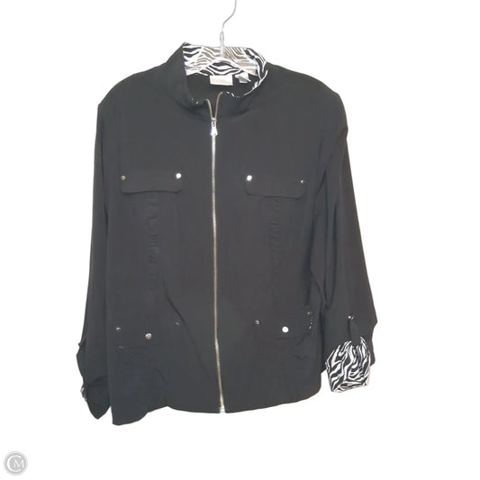 Top Long Sleeve By Ava & Viv In Grey & White, Size: 3x