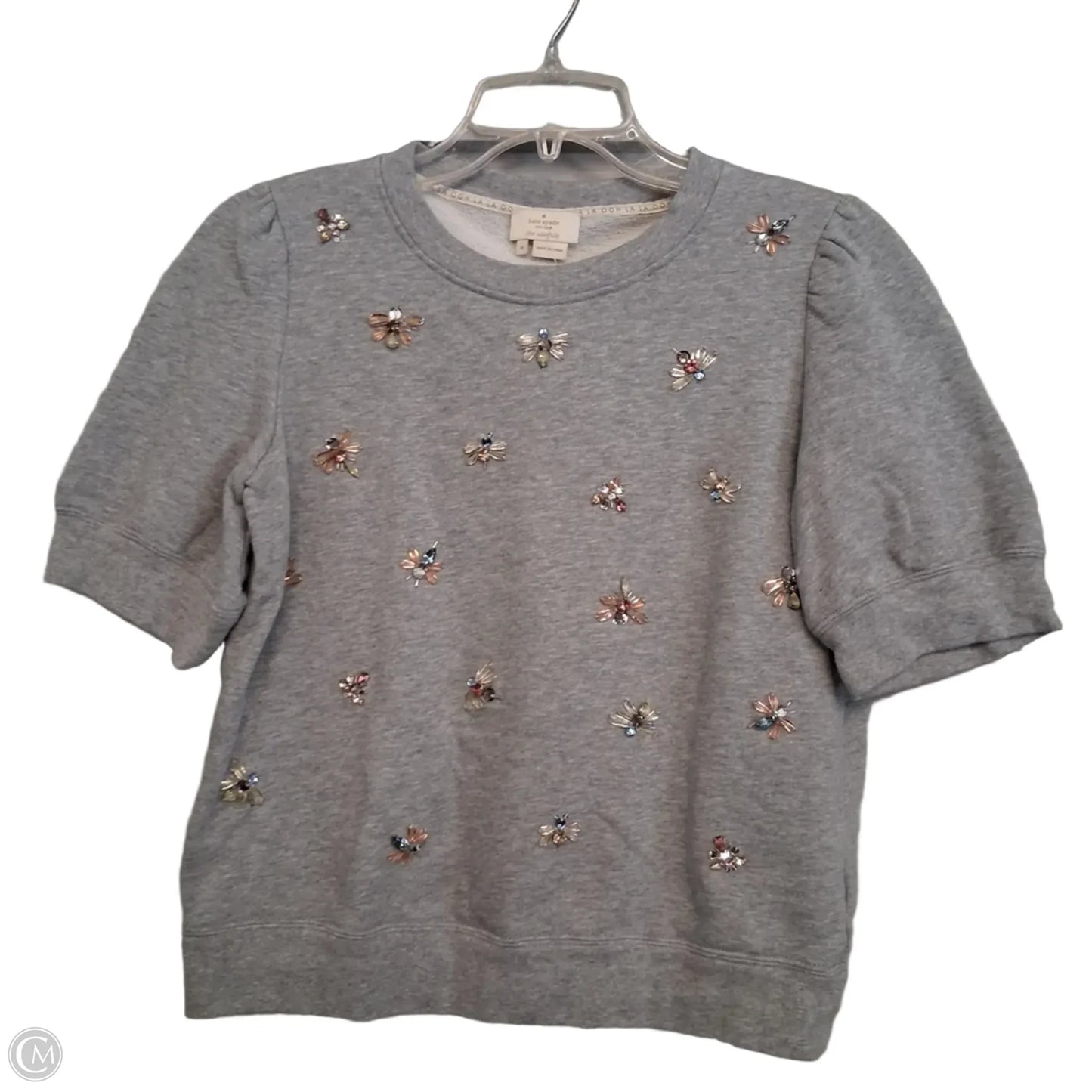 Top Short Sleeve Designer By Kate Spade In Grey, Size: M