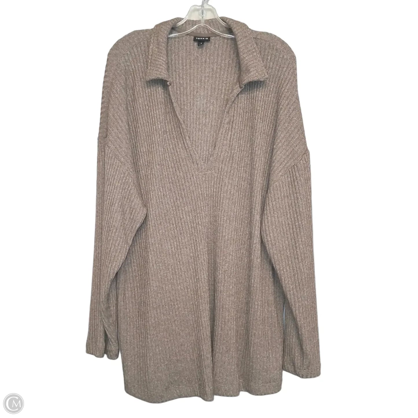 Sweater By Torrid In Taupe, Size: 3x
