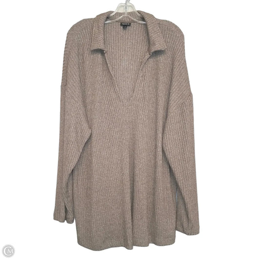 Sweater By Torrid In Taupe, Size: 3x