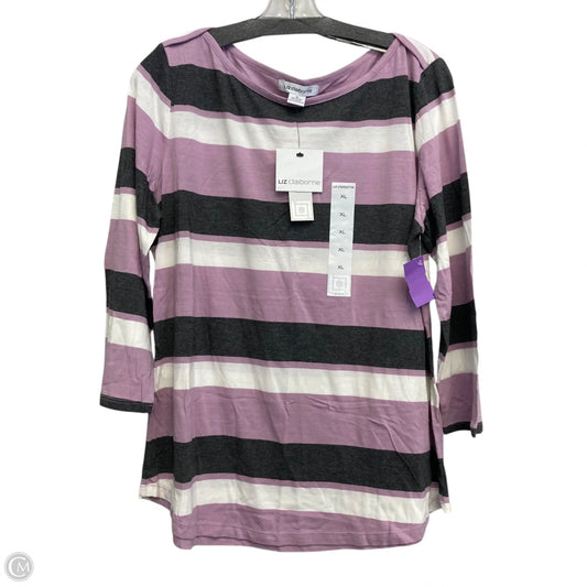 Top Long Sleeve By Liz Claiborne In Purple, Size: Xl
