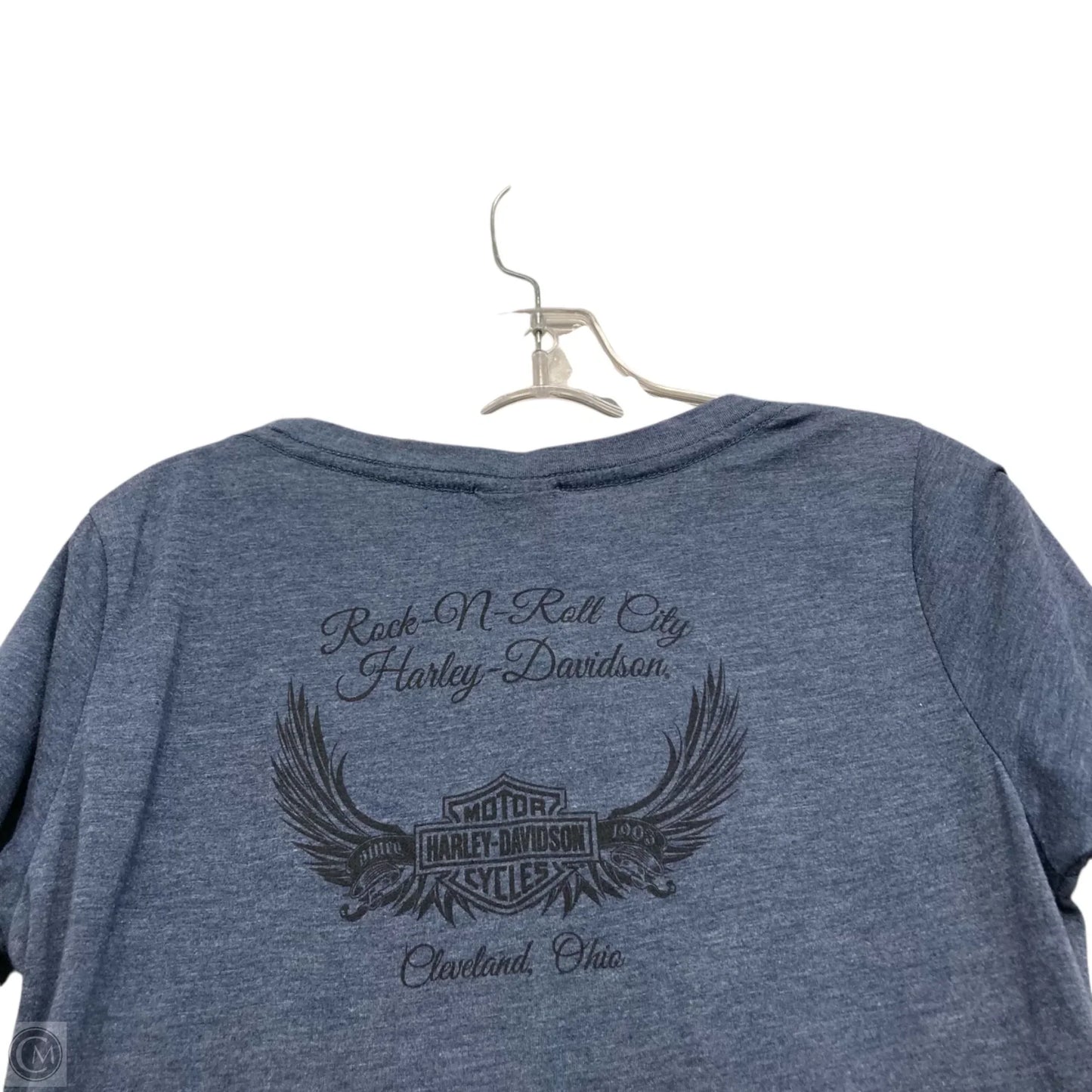 Top Short Sleeve Basic By Harley Davidson In Blue, Size: Xl