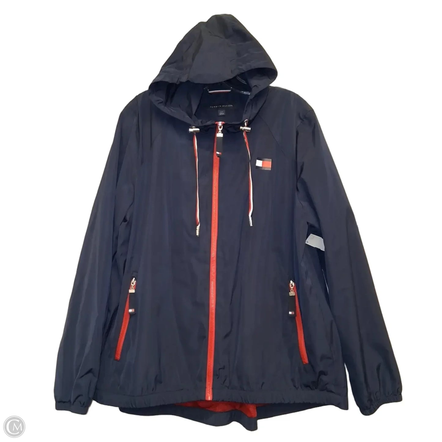 Jacket Windbreaker By Tommy Hilfiger In Navy, Size: L
