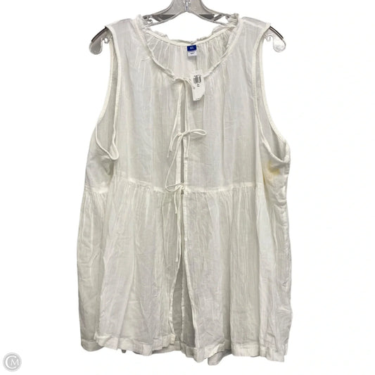 Top Sleeveless By Old Navy In White, Size: Xxl