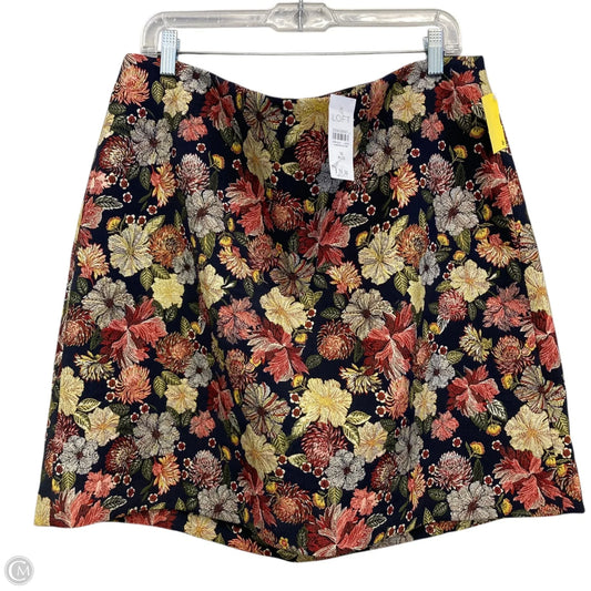 Skirt Mini & Short By Loft In Floral Print, Size: 16