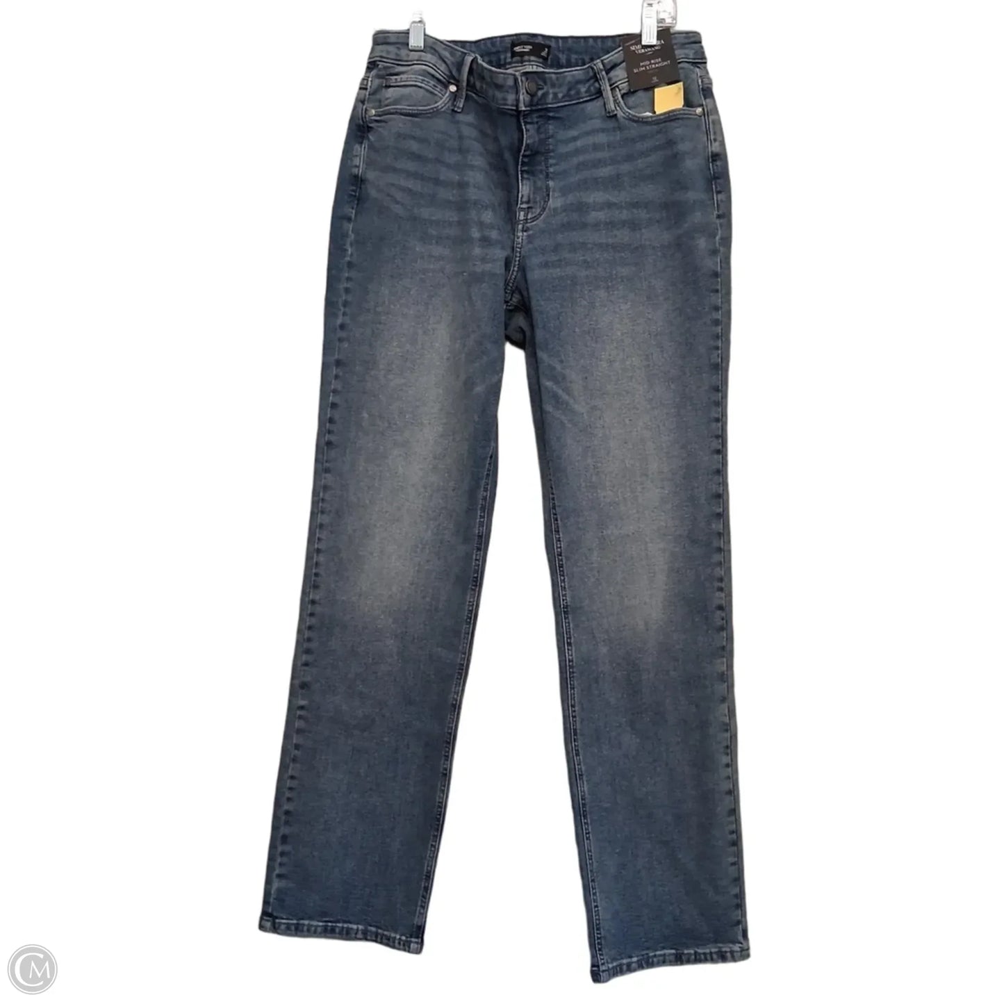 Jeans Straight By Simply Vera In Blue Denim, Size: 12