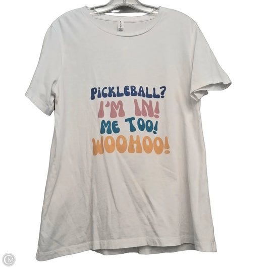 Top Short Sleeve Basic By Bella + Canvas In White, Size: L