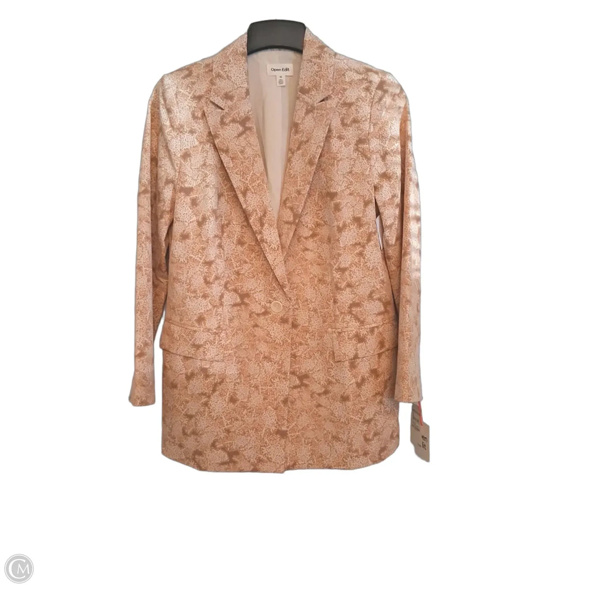 Blazer By Open Edit In Brown & Cream, Size: Xs