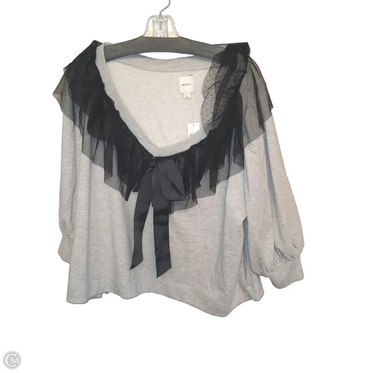 Top Long Sleeve By Maeve In Grey, Size: L