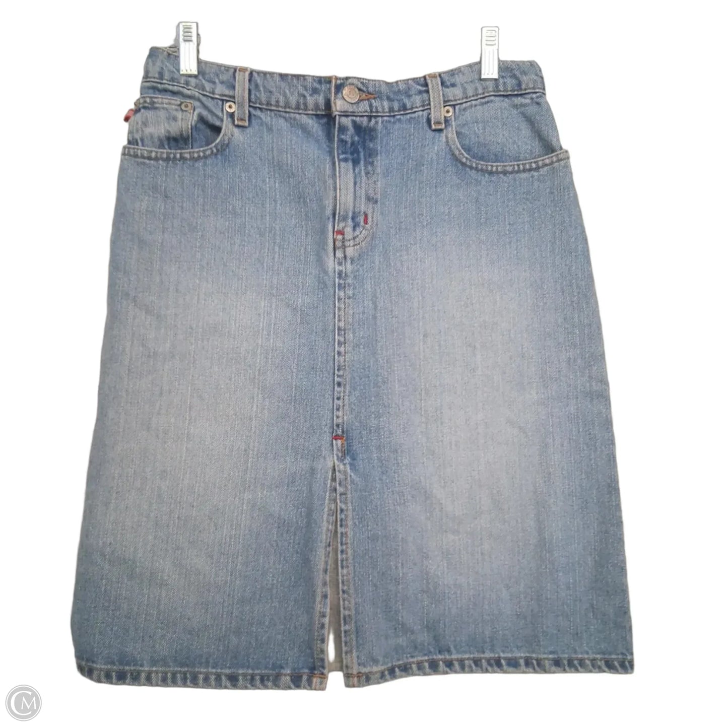Skirt Midi By Polo Ralph Lauren In Blue Denim, Size: 4