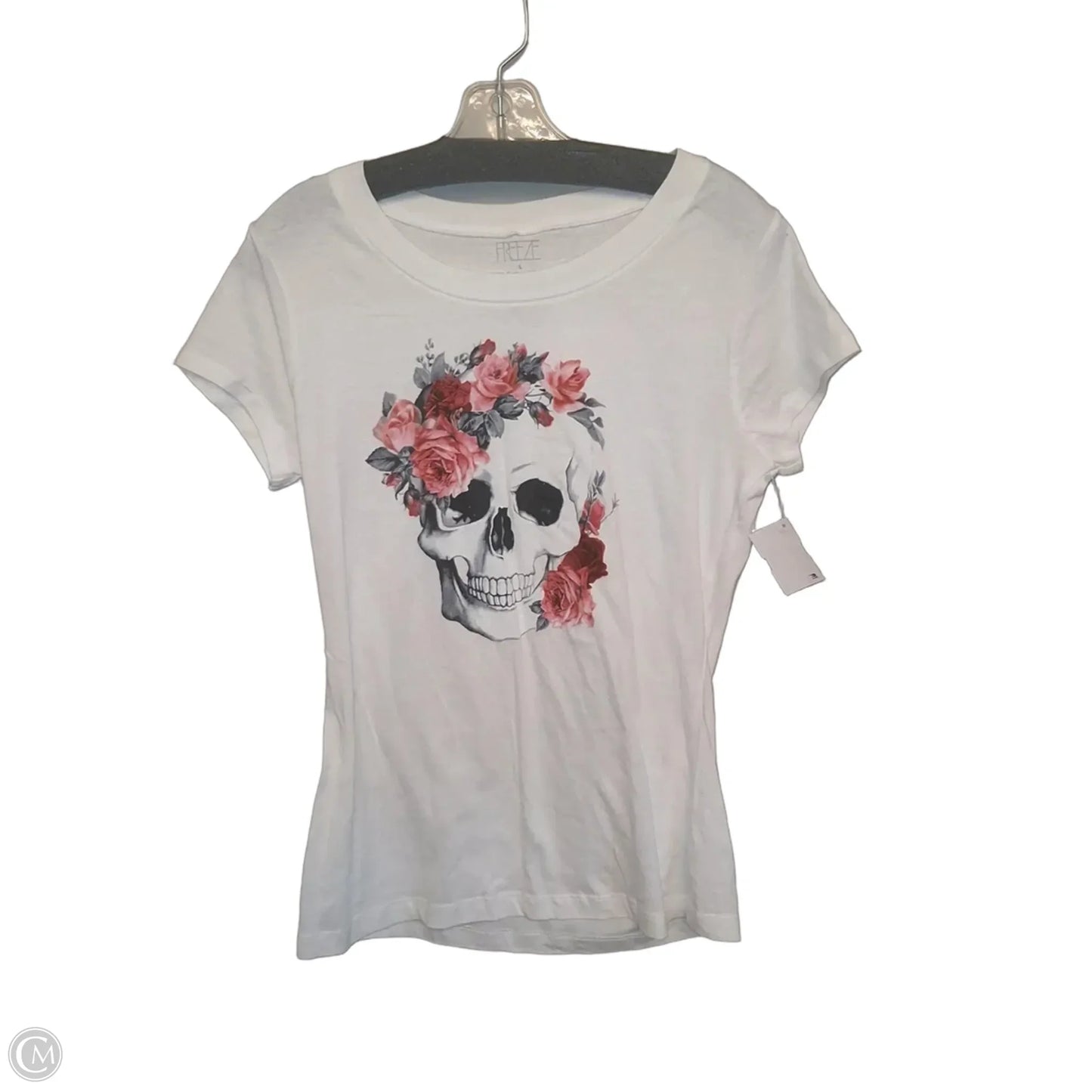Top Short Sleeve  In White, Size: L
