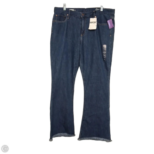 Jeans Flared By Gap In Blue Denim, Size: 14