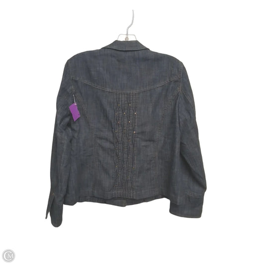 Blazer By Coldwater Creek In Blue Denim, Size: L