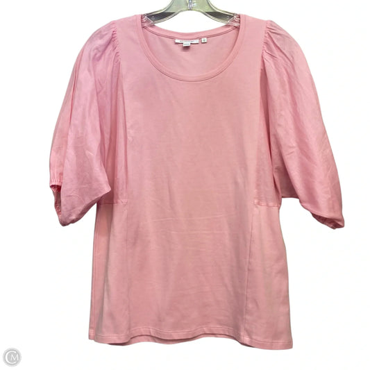 Top Short Sleeve By Chicos In Pink, Size: M