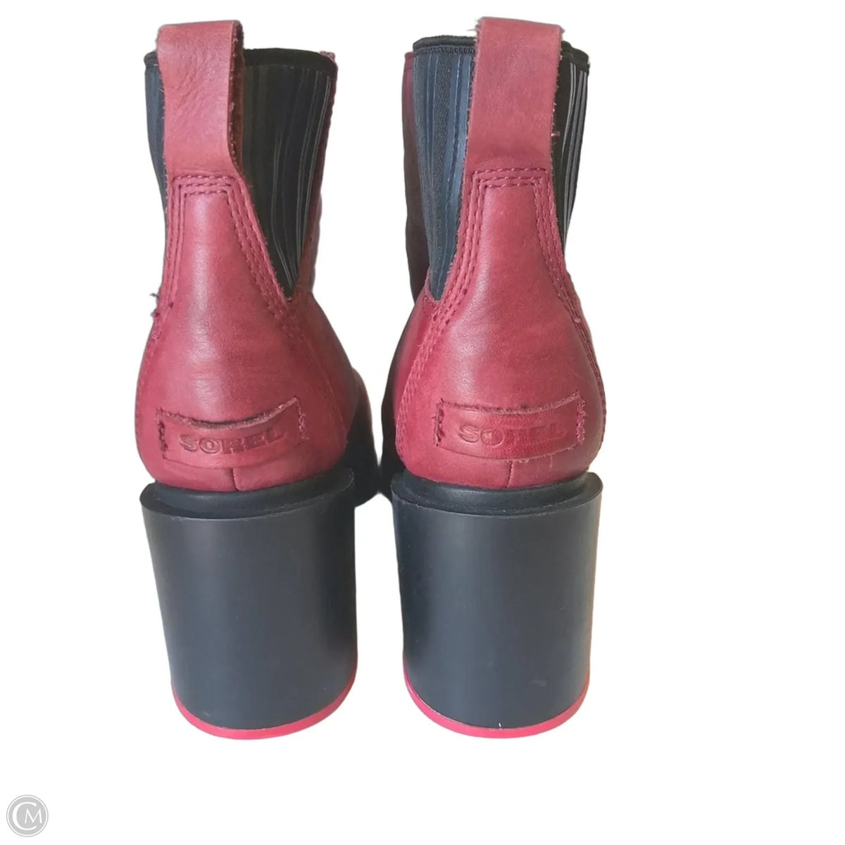 Boots Ankle Heels By Sorel In Maroon, Size: 8