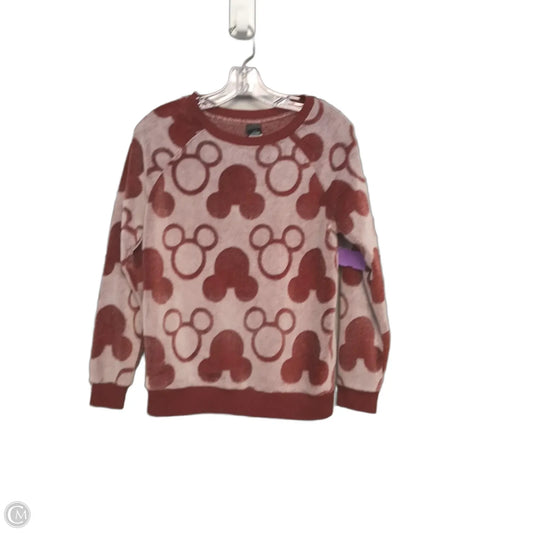 Sweatshirt Crewneck By Disney In Maroon, Size: S