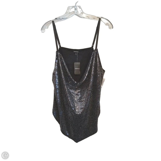 Top Sleeveless By Torrid In Black & Silver, Size: 3x