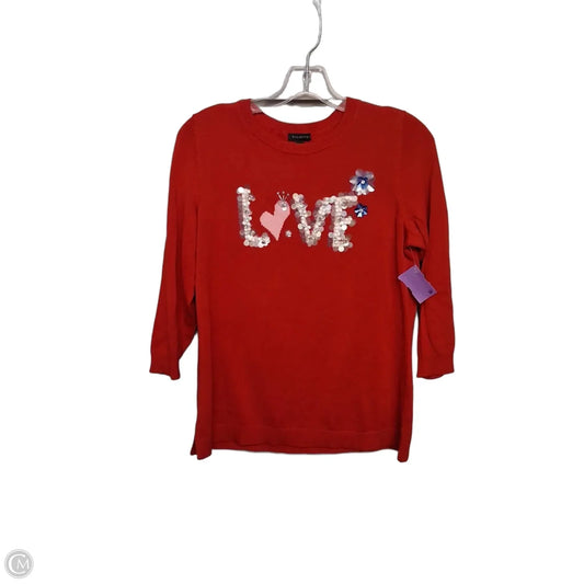 Sweater By Talbots In Red, Size: S