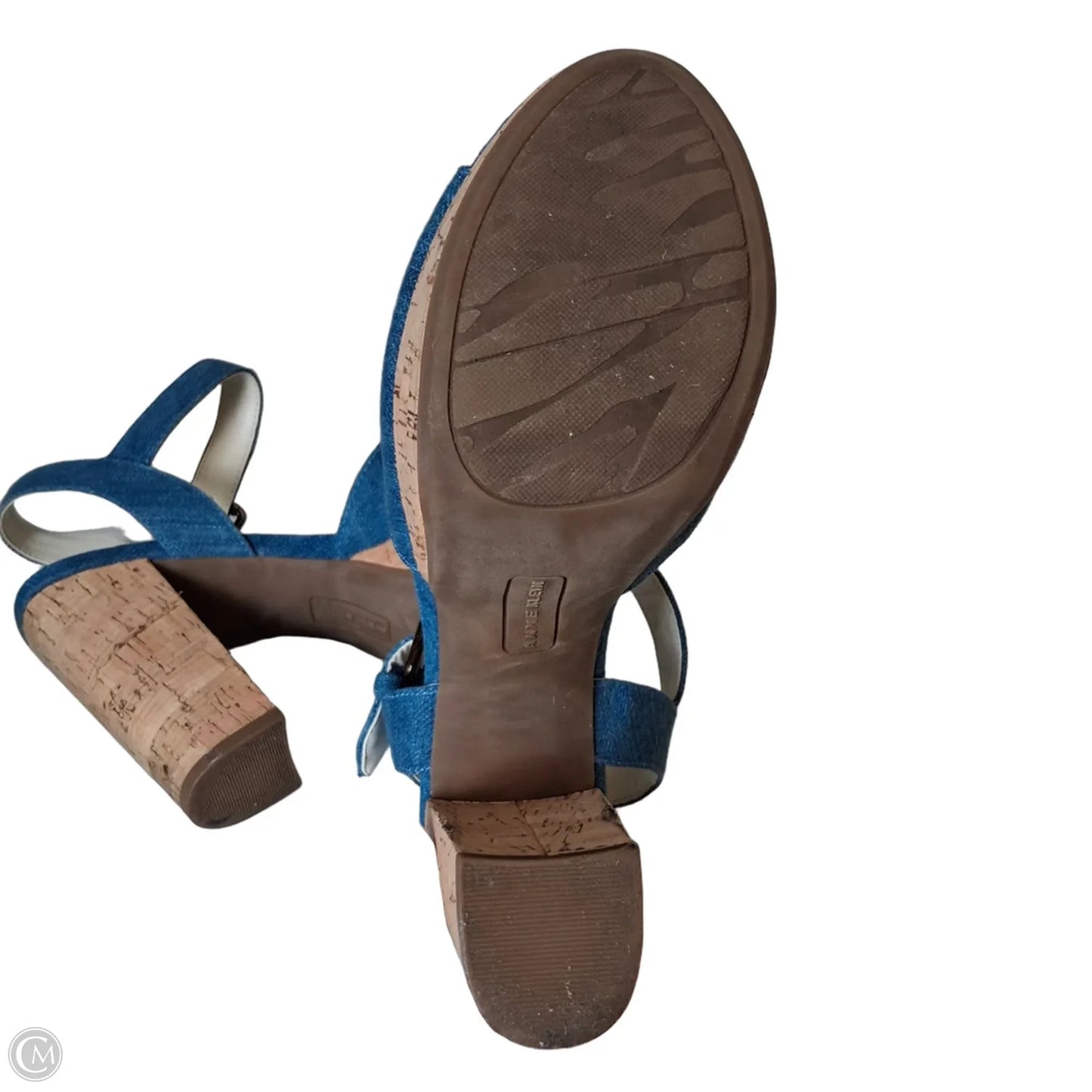 Shoes Heels Wedge By Anne Klein In Blue, Size: 9