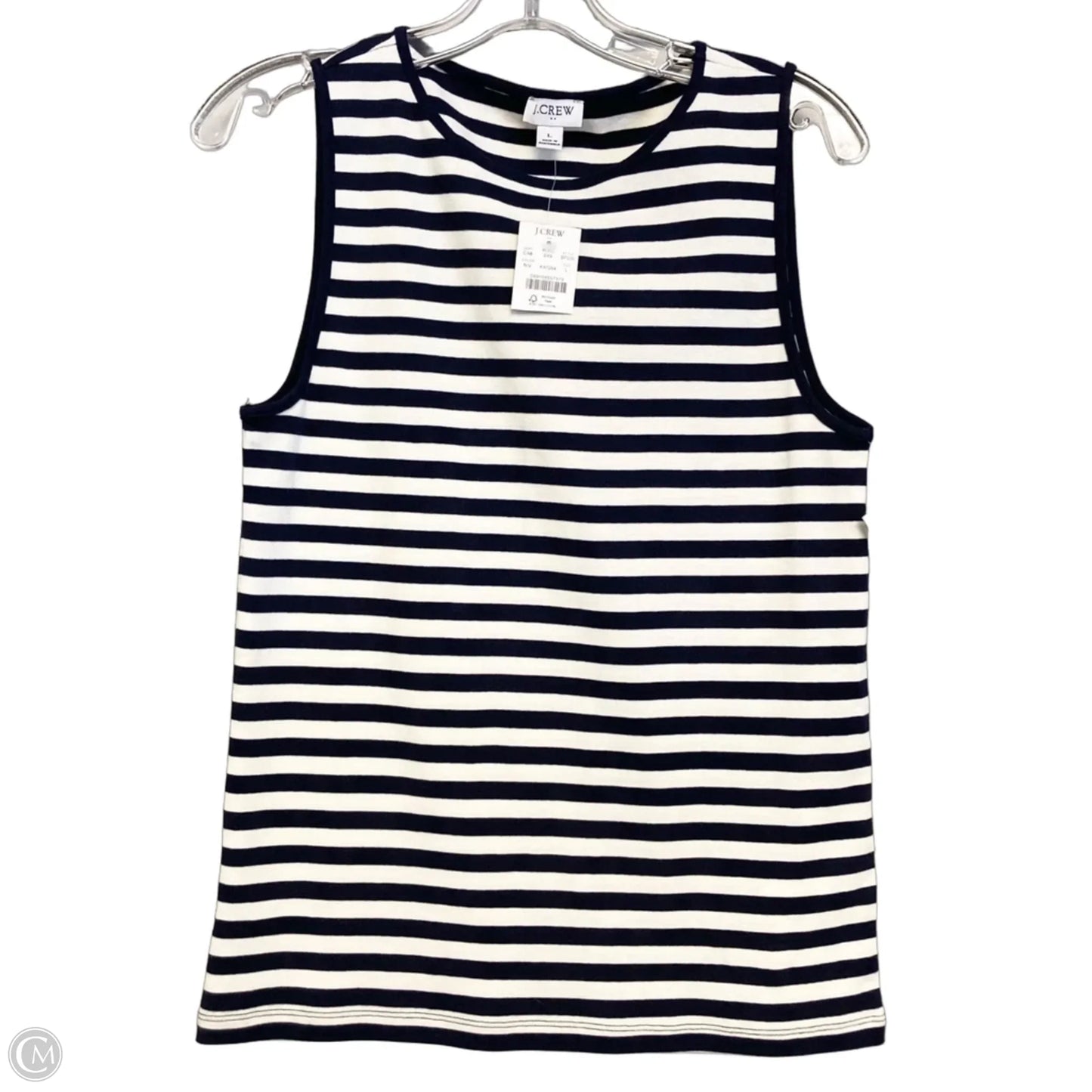 Top Sleeveless By J. Crew In Navy, Size: L