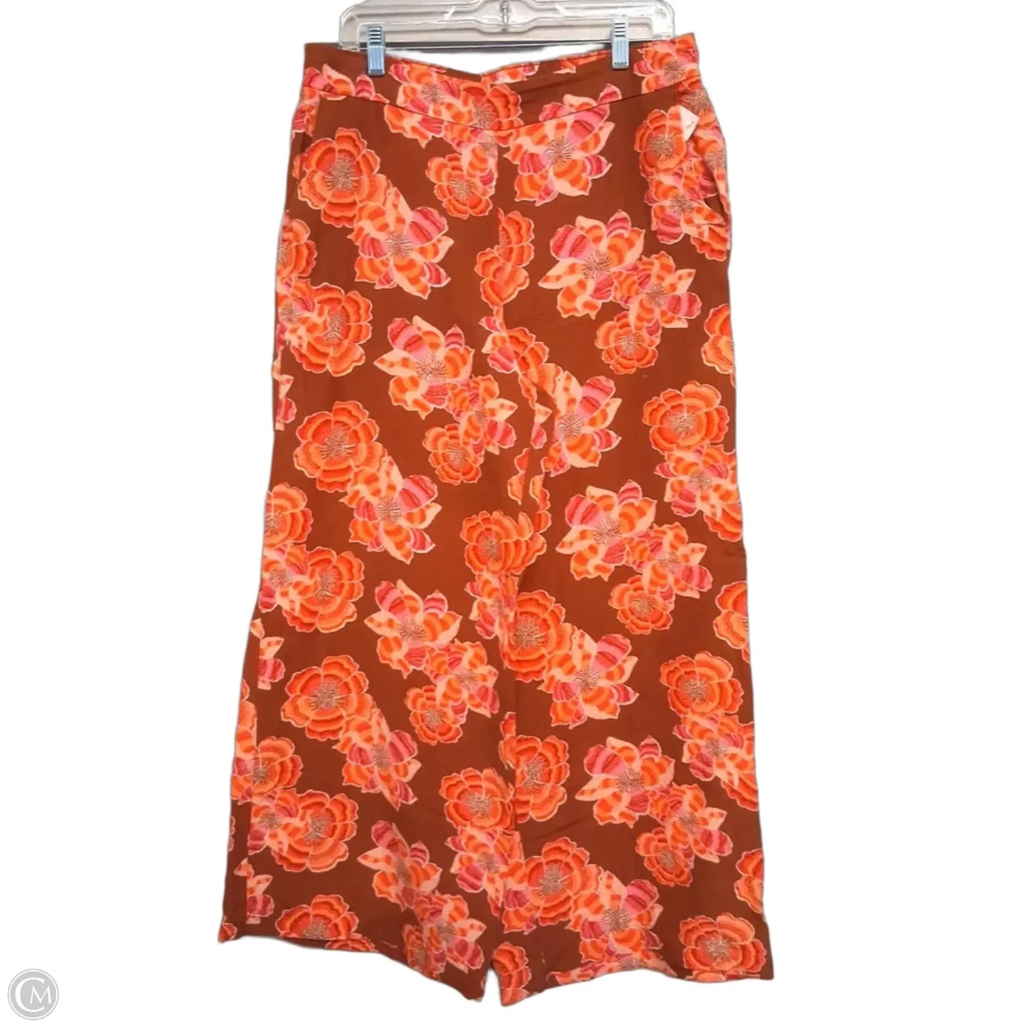 Pants Linen By Loft In Floral Print, Size: 12