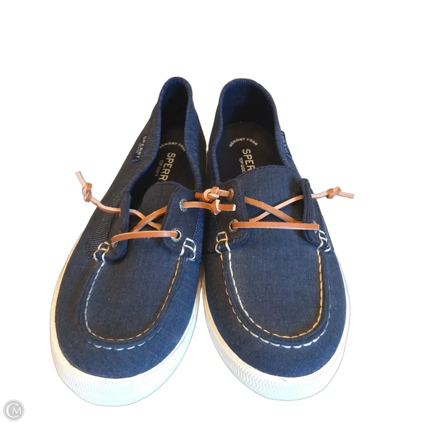 Shoes Flats By Sperry In Blue & White, Size: 9