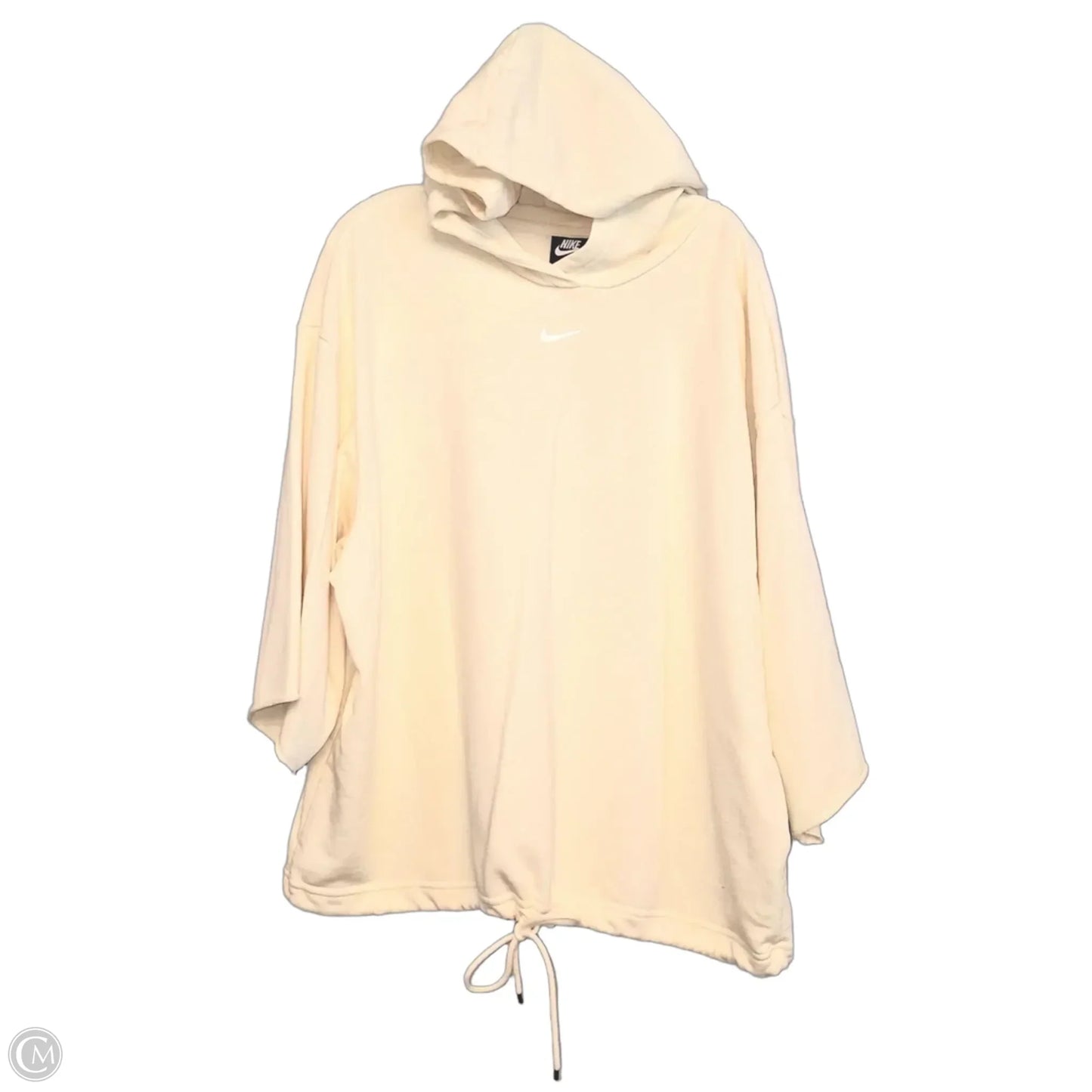 Sweatshirt Hoodie By Nike In Cream, Size: 2x