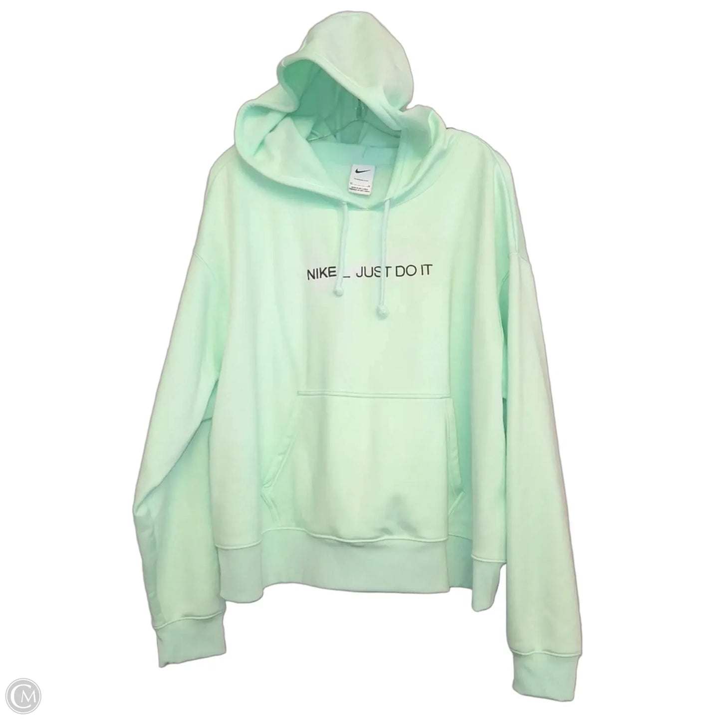 Sweatshirt Hoodie By Nike In Green, Size: 2x