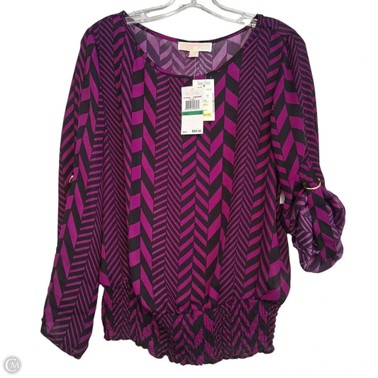 Top Long Sleeve By Michael By Michael Kors In Multi-colored, Size: L