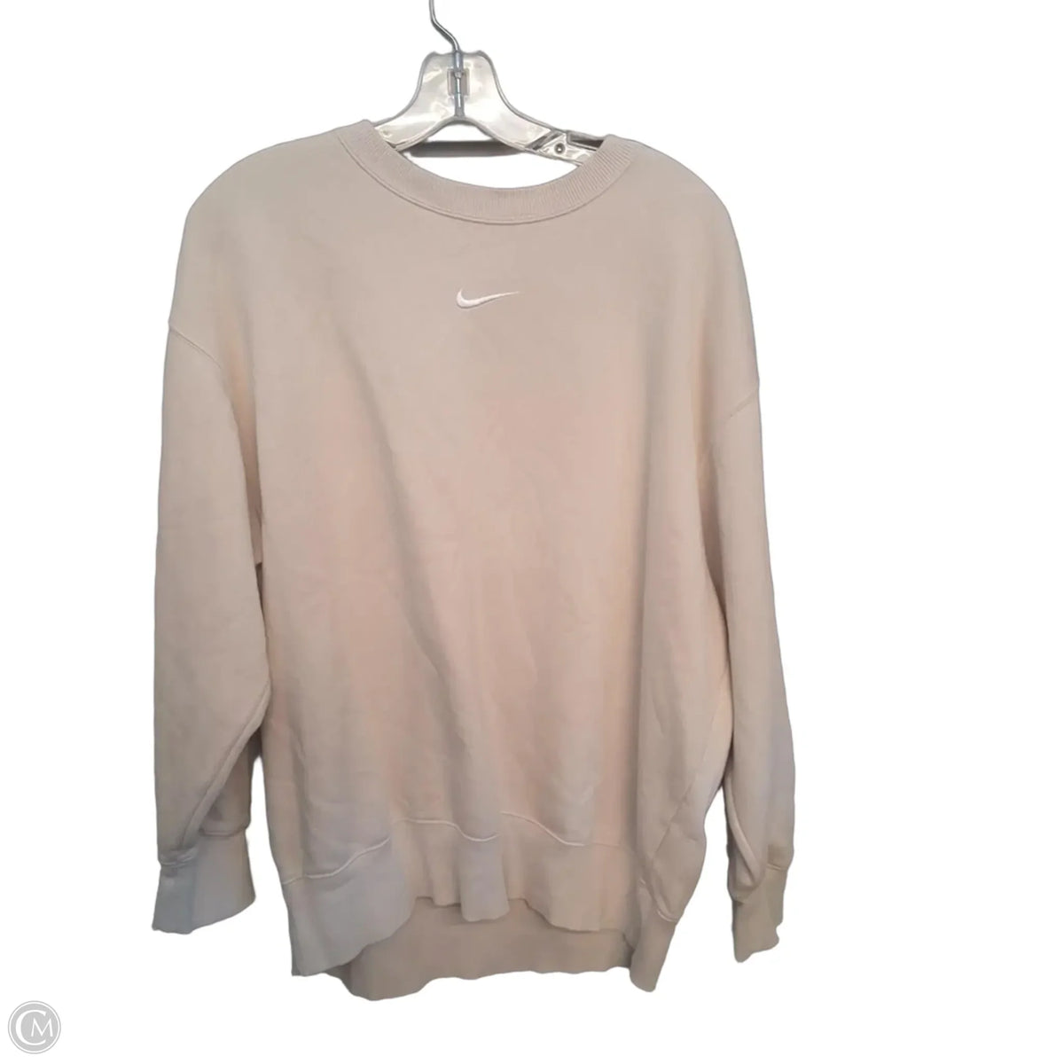 Sweatshirt Crewneck By Nike In Beige, Size: M