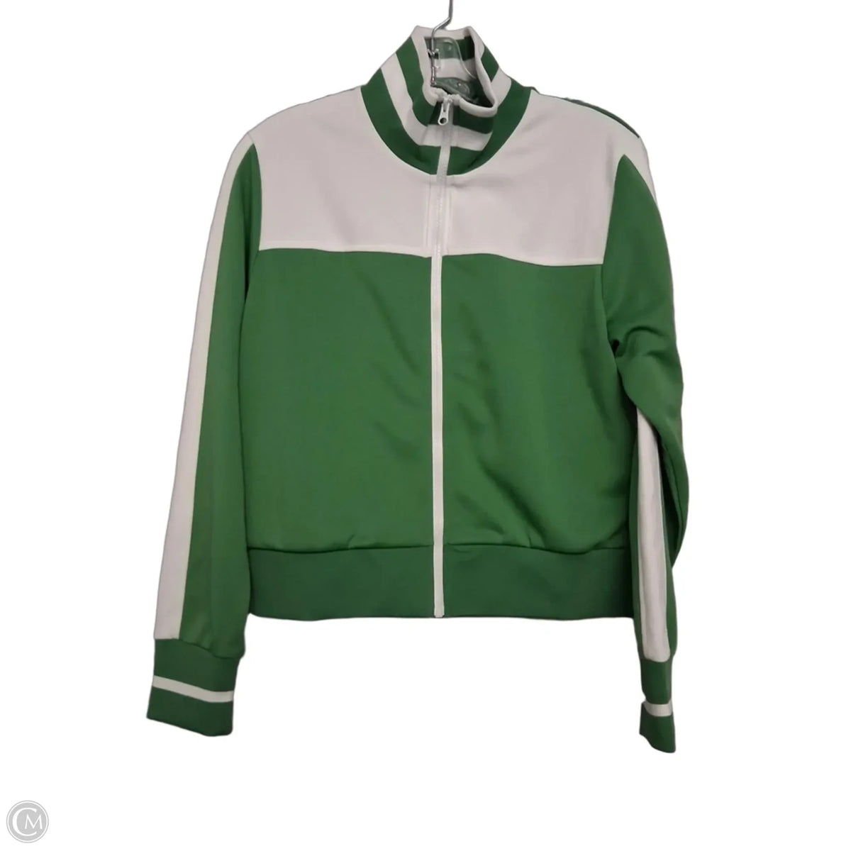 Athletic Jacket By Wild Fable In Green & White, Size: M