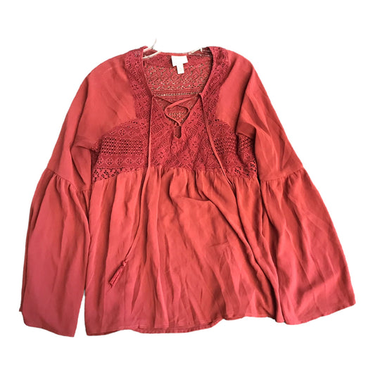 Top Long Sleeve By Knox Rose  Size: L